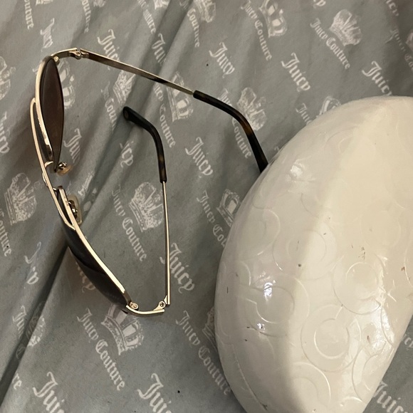 Coach Dark Lens Aviator Sunglasses - Picture 9 of 9